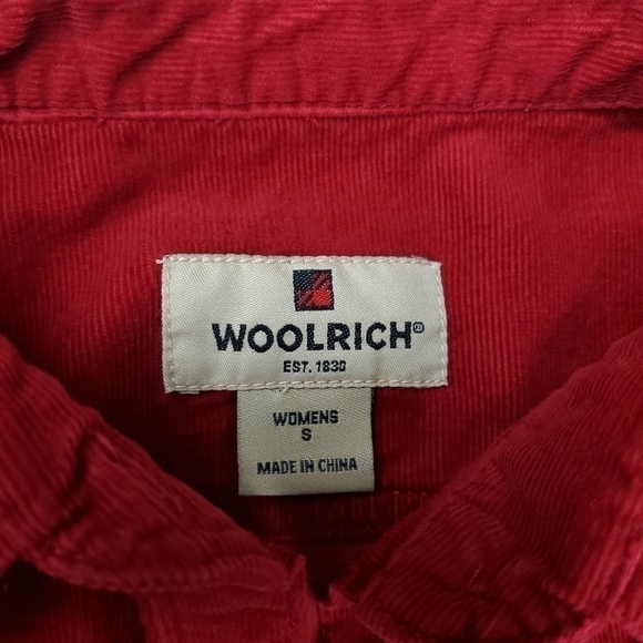 Woolrich Red Corduroy Collared Button Down Shirt S - Picture 5 of 11